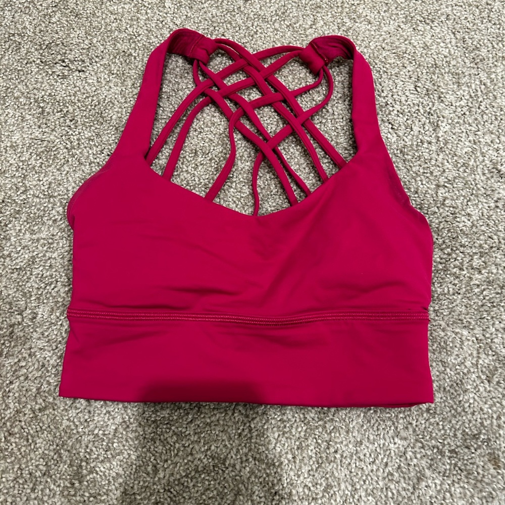 Lululemon Size 2 Ripened Raspberry Free to Be Longline Bra